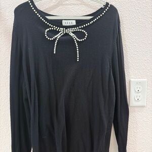 Elle Pearl Bow Sweater